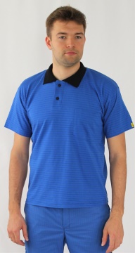ESD polo short sleeves type ESD140, royal blue
