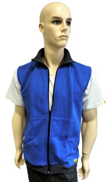 ESD vest type ESD204, royal blue | antistatická ESD vesta CleverTex