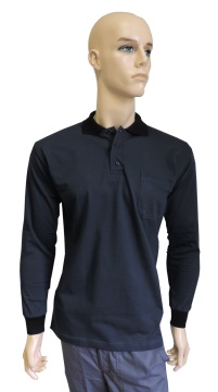 ESD polo long sleeves type ESD130, dark blue