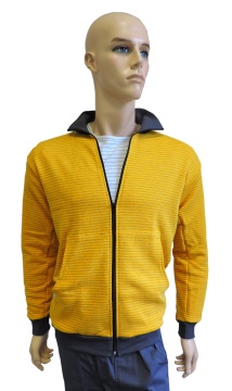 ESD sweatshirt, pocket & zip fastening type ESD203, yellow
