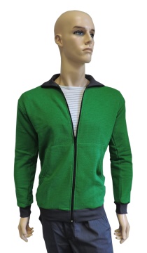 ESD sweatshirt, pocket & zip fastening type ESD203, green