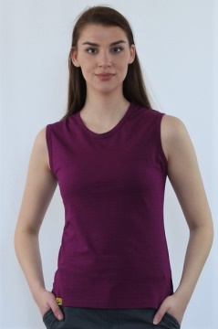 ESD T-shirt sleeveless type ESD121, plum
