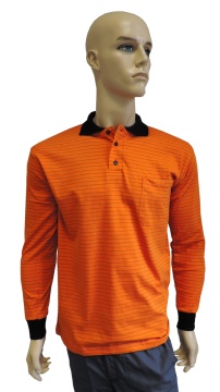 ESD polo long sleeves type ESD130, orange