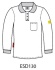 ESD polo long sleeves type ESD130, white