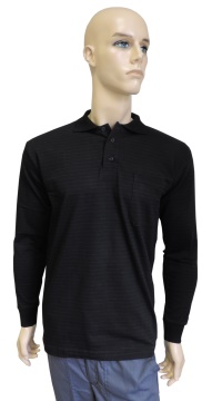 ESD polo long sleeves type ESD130, black