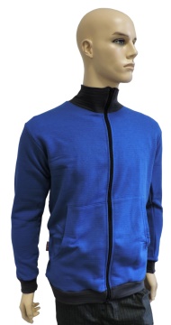 ESD sweatshirt, pocket & zip fastening type ESD203, royal blue | Antistatická ESD mikiny