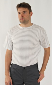 ESD T-shirt short sleeves type ESD101, white