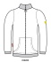 ESD sweatshirt, pocket & zip fastening type ESD203, white