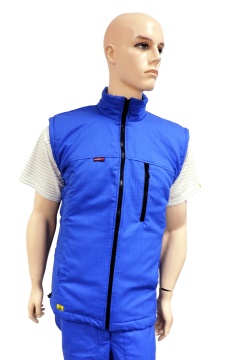ESD insulated vest type ESD214, royal blue | Antistatická zateplená vesta ESD